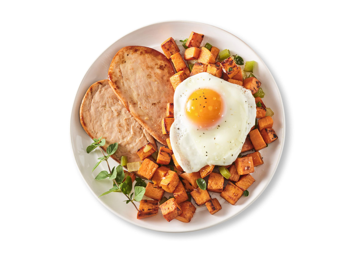 Meati breakfast patty on a plate.